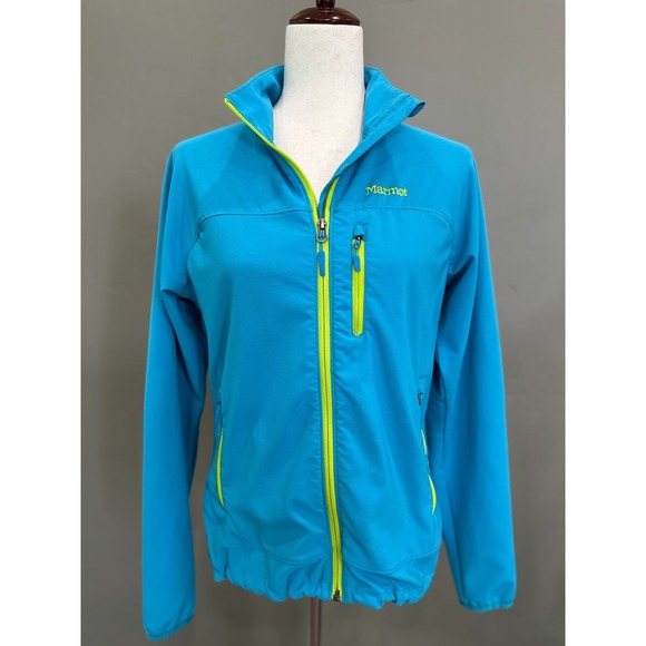 Marmot Womens Tempo Active Jacket Blue Sea Waterproof Adventure Sz Medium EUC - Picture 4 of 16
